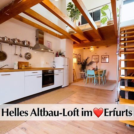 Helle 72Qm Maisonette Wohnung Im Herzen Erfurts Mit Kingsize Bett, Smart-Tv, Etc Exteriör bild