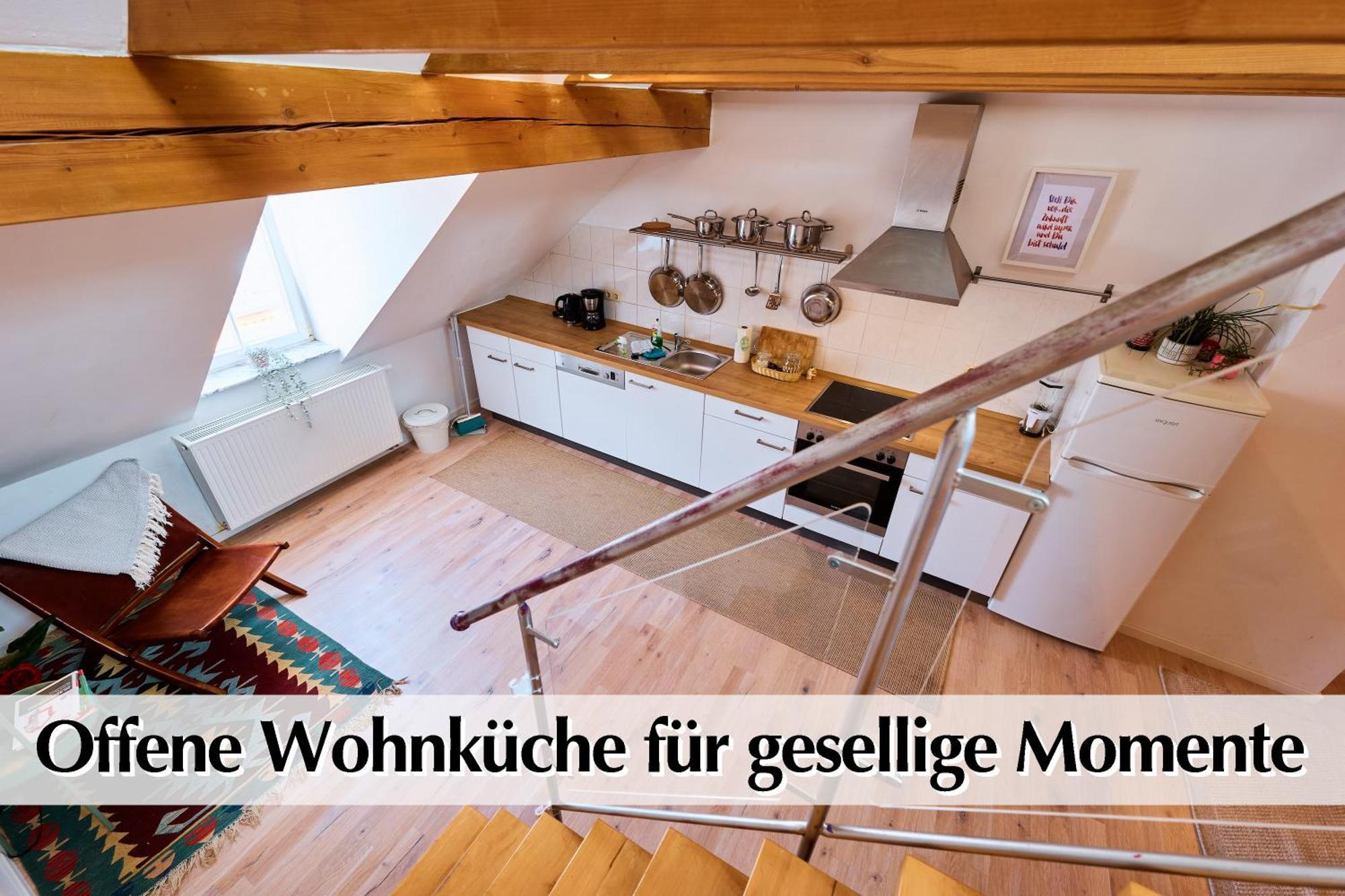 Helle 72Qm Maisonette Wohnung Im Herzen Erfurts Mit Kingsize Bett, Smart-Tv, Etc Exteriör bild